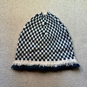 Bode - Fringe Check Hat - Blue O/S
